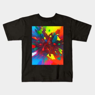 Abstract Colourful Splatter Art Kids T-Shirt